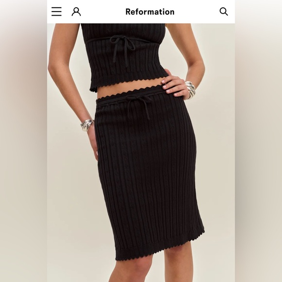 Reformation Erin Cotton Sweater Set - Picture 3 of 5